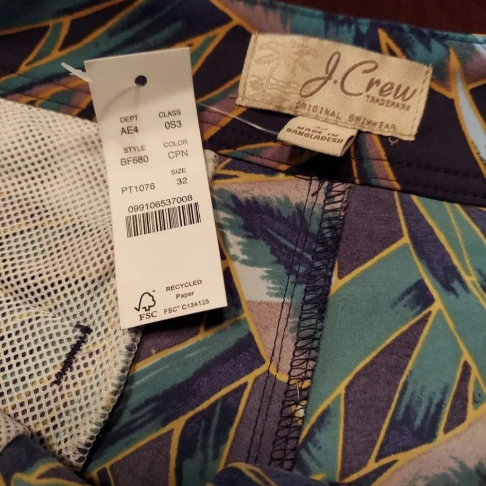 J.CREW BREAKER STRETCH SLIM BOARD SHORT 7